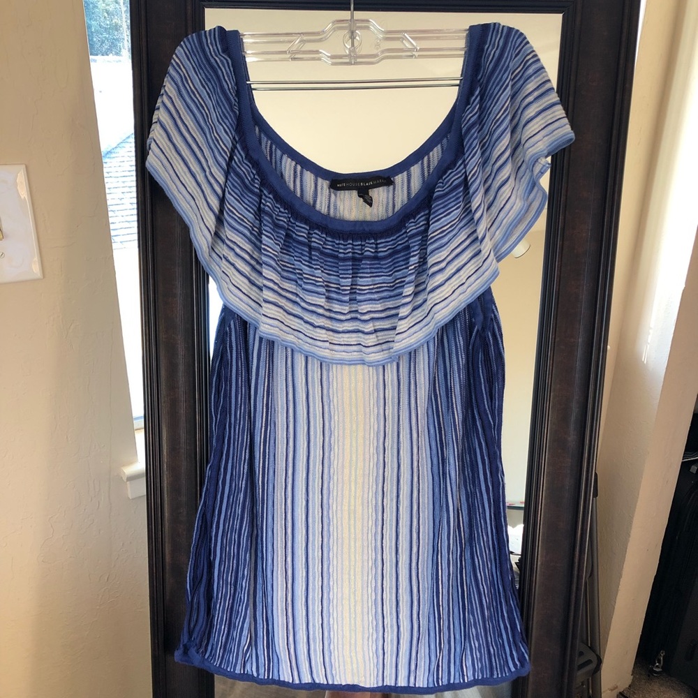 Off the shoulder, ruffled blouse